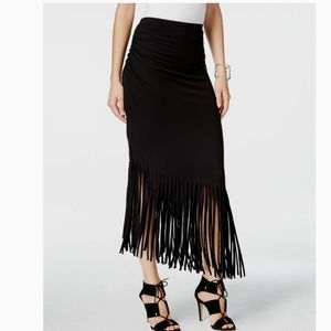 INC International Concepts Fringe Maxi Skirt NWT